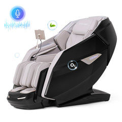 Kenzo 41-4D Dual Roller System Flexible Track Zero Gravity Full Body Massage Chair with Heart Rate Monitor and Health Detecti