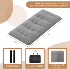 Futon Mattress with Washable Cover and Carry Bag