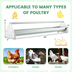 2-in-1 Galvanized Steel Wall Mount Hay and Grain Feeder with Adjustable Distance