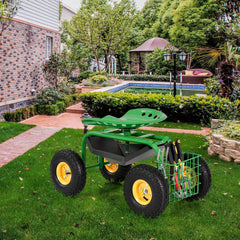 Garden Cart with Heavy Duty Tool Tray