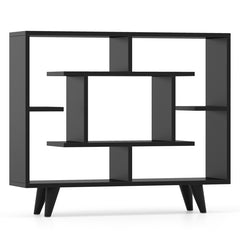 Geometric Bookcase with Anti-Tipping Kit and Storage Shelving Unit