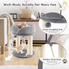 Cat Climbing Tree with Plush Perchs and Scratching Post