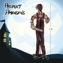 Halloween Animatronic Shaking Haunted Man with Lights and Sound