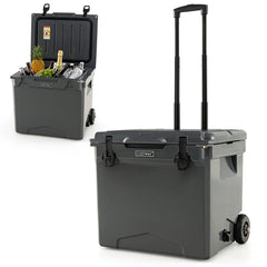 42 Quart Insulated Large Hard Cooler with Wheels and Handle