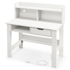 Home Office Computer Desk with Storage Shelves and Drawer Ideal for Working and Studying