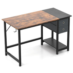 48/55-Inch Home Office Desk with 2 Drawers Hanging Hook