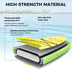 Inflatable Stand up Paddle Board iSUP Board Accessories with 3 Fins