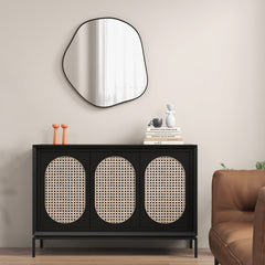 Irregular Wall Mirror Metal Frame Asymmetrical Mirror with Expansion Screws