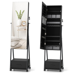 Jewelry Cabinet with Full-Length Mirror