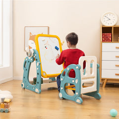Kids Art Easel with Chair and 3-Level Adjustable Whiteboard