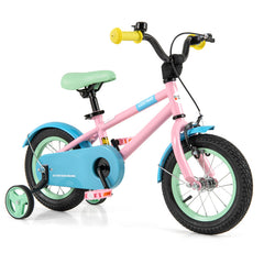 Kids Bike with Adjustable Handlebar and Saddle Pink