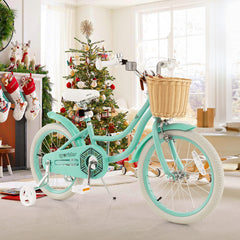 18-Inch Kids Bike with Adjustable Handlebar and Seat for 4-8 Years Old