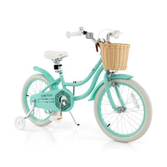 18-Inch Kids Bike with Adjustable Handlebar and Seat for 4-8 Years Old