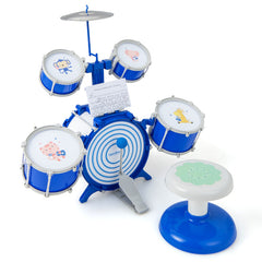 Kids Drum Set Educational Percussion Musical Instrument Toy with Bass Drum