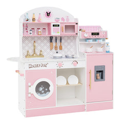 Kids Kitchen Set Wooden with Coffee Makers and Accessories
