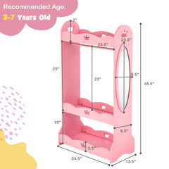 Kids Pretend Costume Closet with Mirror