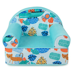 Kids Armchair with Plush Velvet Cover and Soft Sponge Filling