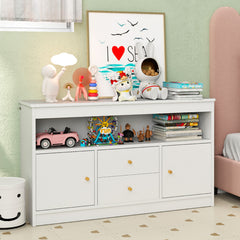 Kids Toy Storage Organizer with Open Shelf and 2 Drawers for Playroom