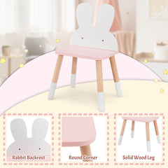 2 in 1 Wooden Princess Kids Vanity Set with Mirror
