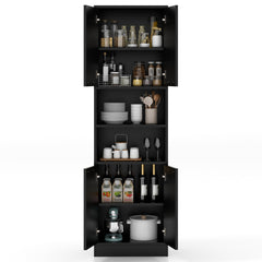 75 Inch Kitchen Pantry Cabinet Tall Cupboard with Doors and Shelves