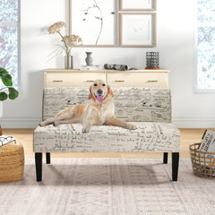 Living Room Wooden Leg Armless Loveseat Sofa