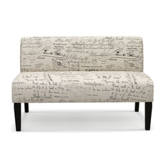 Living Room Wooden Leg Armless Loveseat Sofa