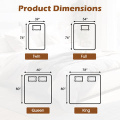 Machine Washable Electric Bed Warmer with Dual Controller 9 Heat Setting and 9-Hour Auto Off and Overheat Protection