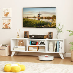 Media TV Console Table with Raised Support Legs