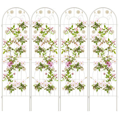 4 Pack 71 x 20 Inches Metal Garden Trellis for Climbing Plants