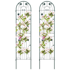 2 Pack 86.5 x 20 Inches Metal Garden Trellis for Climbing Plants