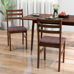 Set of 2 Mid-Century Wooden Dining Chairs