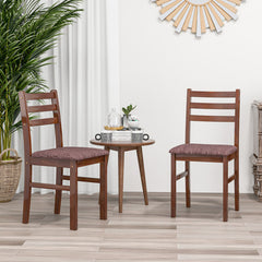 Set of 2 Mid-Century Wooden Dining Chairs