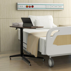 Height Adjustable Mobile Standing Desk with Lockable Wheels