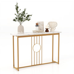Modern Faux Marble Top Entryway Table