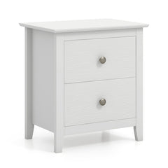 Modern Nightstand with 2 Drawers for Small Spaces