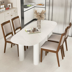 Modern Dining Upholstered Kitchen Chair Set of 2 with Padded Backrest