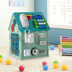 Montessori Play House with Sensory Games and Interior Storage Space
