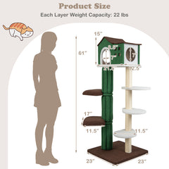Multi-level Cat Tree with Condo and Anti-tipping Device