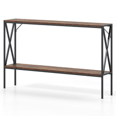 Narrow Console Table 2-Tier Entryway Table with Storage