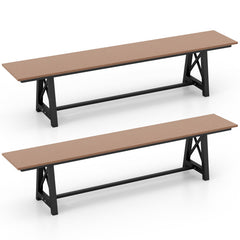 3-4 Person Outdoor HDPE Bench with Metal Frame