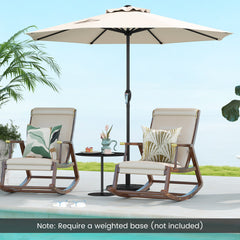 Outdoor Heavy Duty Market Umbrella with Crank Handle and 8 Sturdy Ribs
