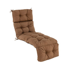 Outdoor Lounge Chaise Cushion with String Ties for Garden Poolside
