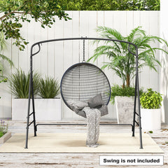 Outdoor Metal Swing Frame with Extra Side Bars