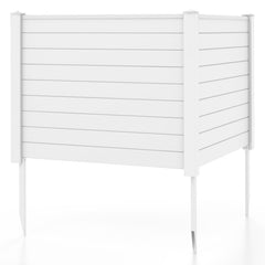 Outdoor PVC Air Conditioner Fence with 20 Inch Long Stakes