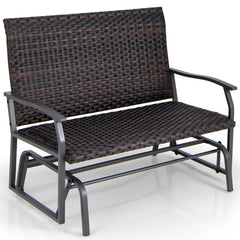 All Weather Outdoor 2-Person Swing Glider Bench with Quick Dry Foam Seat