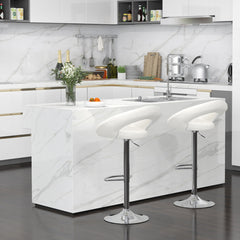 Height Adjustable Bar Stools Set of 2 with Hollow Back and Footrest