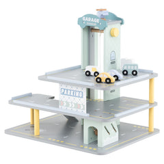 Parking Garage Playset with 4 Cars and Helicopter