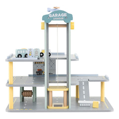 Parking Garage Playset with 4 Cars and Helicopter