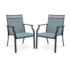 Patio Chairs Set of 2 with All Weather Breathable Fabric
