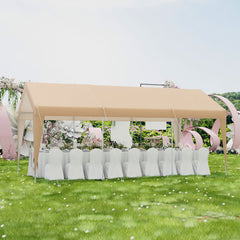 10 x 20 Feet Patio Heavy Duty All-Weather Tent Carport with Galvanized Steel Frame
